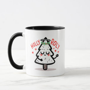Holy Christma-roly Mug – Cute Meditating Tree