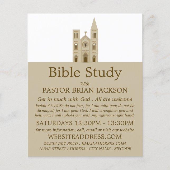 Holy Church, Christian Bible Class Advert Flyer (Front)