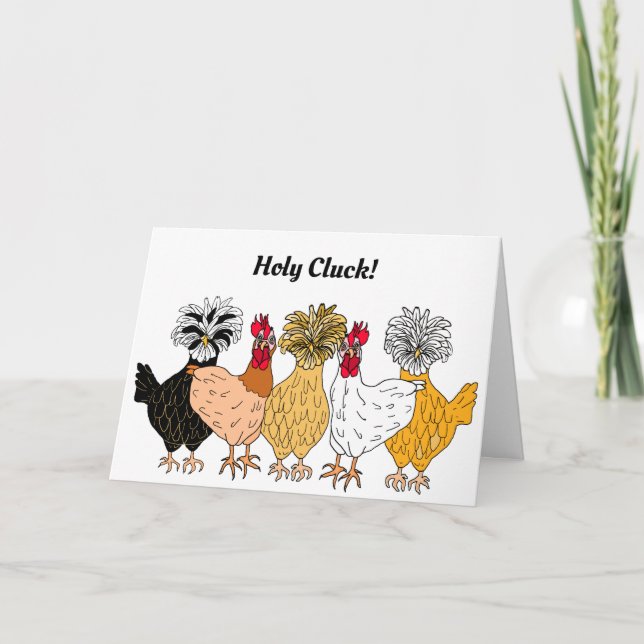 Holy Cluck, Happy Birthday Mother Clucker Card (Front)