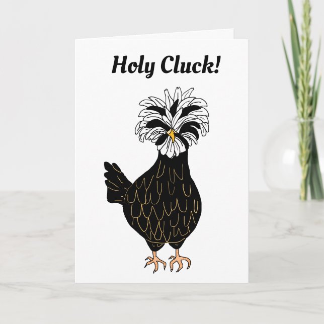 Holy Cluck, I miss you so much Chicken Humour Card (Front)