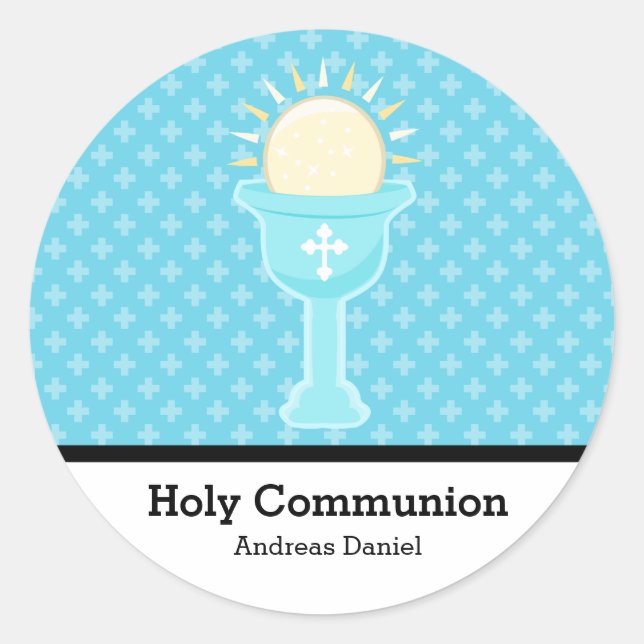 Holy Communion Classic Round Sticker (Front)