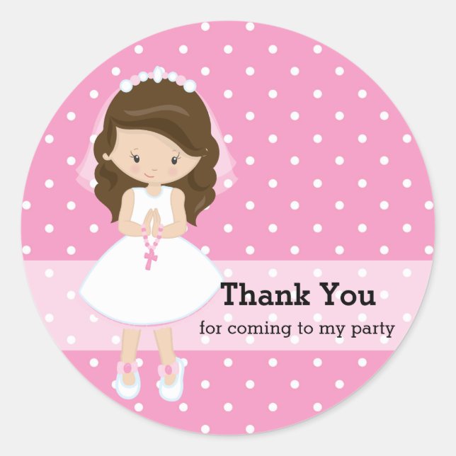 Holy Communion Classic Round Sticker (Front)