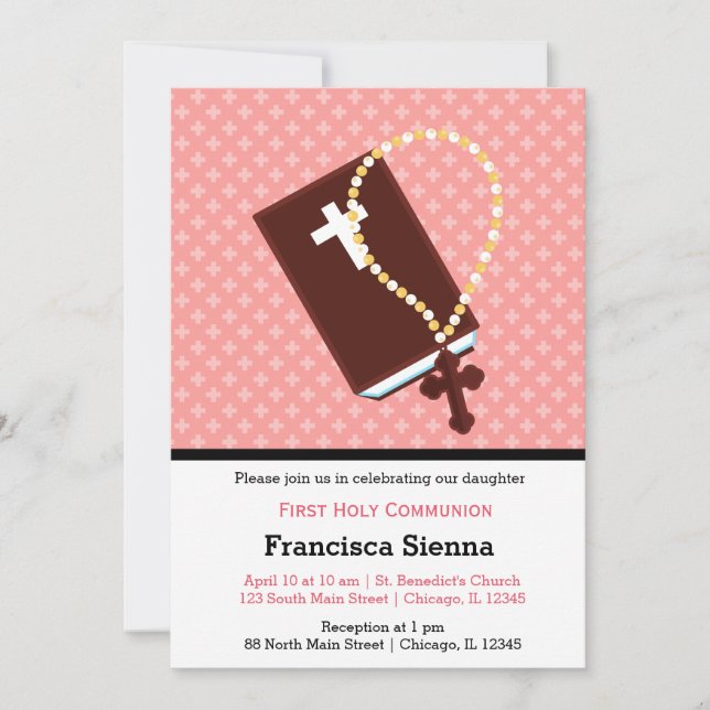 Holy Communion girl Invitation (Front)