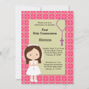 Holy Communion Girl Invitation