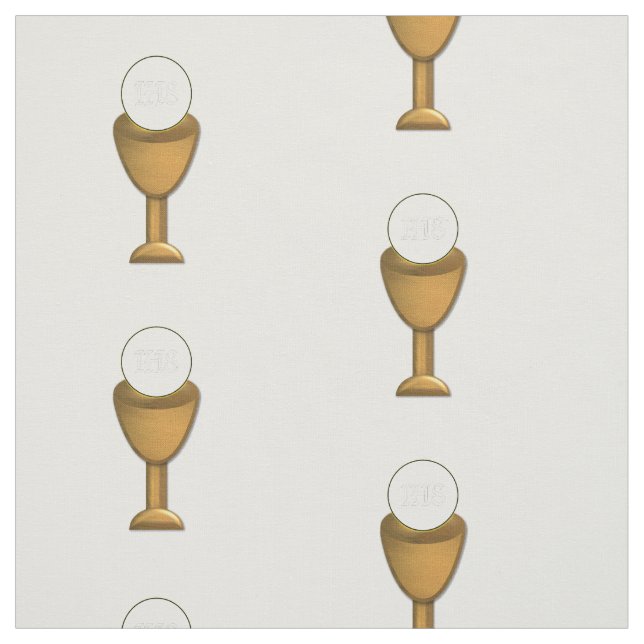 Holy Communion Golden Chalice and Host Fabric (Swatch)