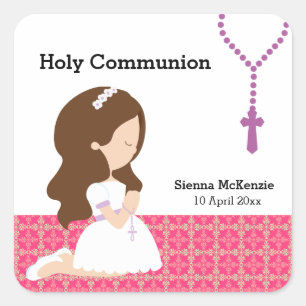 Holy Communion Square Sticker