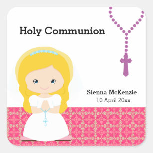 Holy Communion Square Sticker