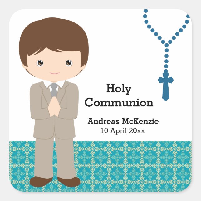 Holy Communion Square Sticker (Front)