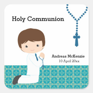 Holy Communion Square Sticker