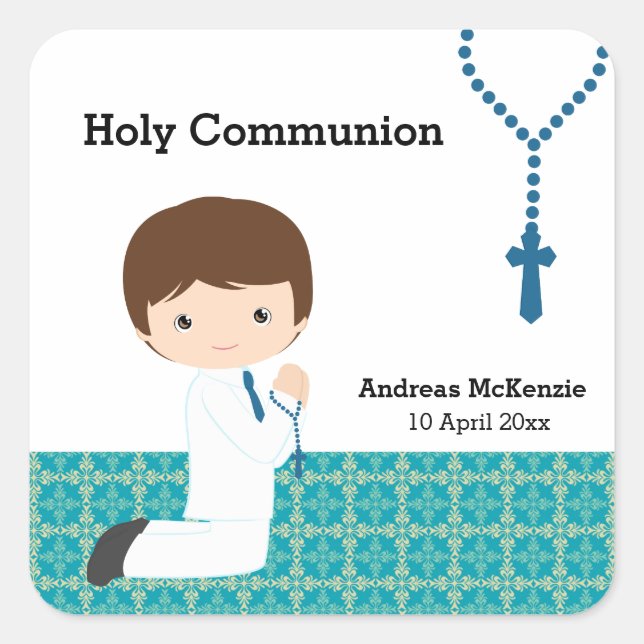 Holy Communion Square Sticker (Front)