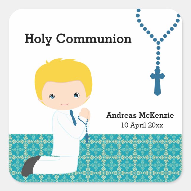 Holy Communion Square Sticker (Front)