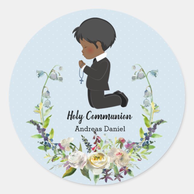 Holy Communion wreath Classic Round Sticker (Front)