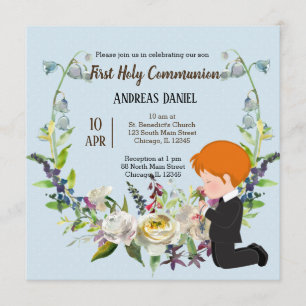 Holy Communion  wreath Invitation