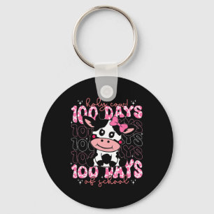 Holy Cow 100 Days Of School Girls Teachers Student Key Ring