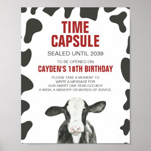 Holy Cow 1st Birthday Time Capsule Poster