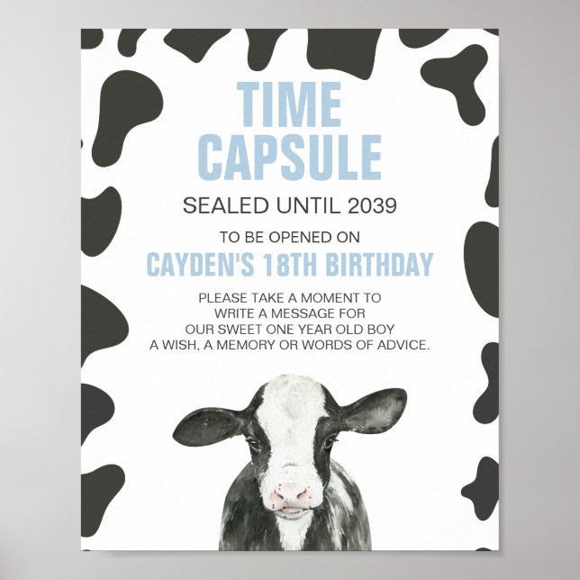 Holy Cow 1st Birthday Time Capsule Poster (Front)