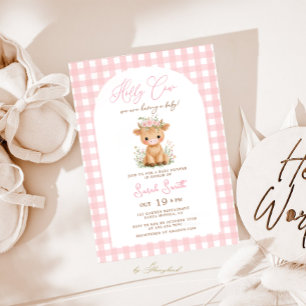 Holy Cow Baby Shower Girl Invitation