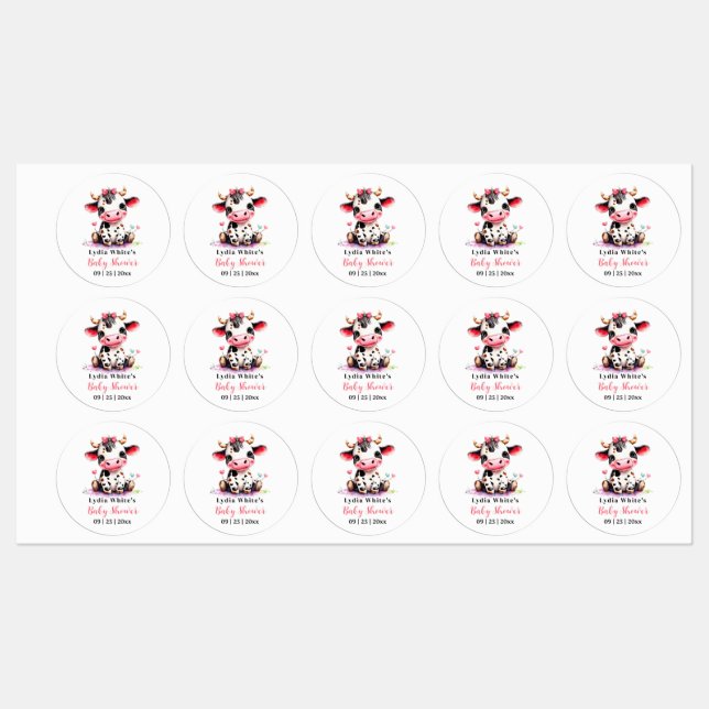 Holy Cow Baby Shower Minimalist girl baby shower (Sheet)