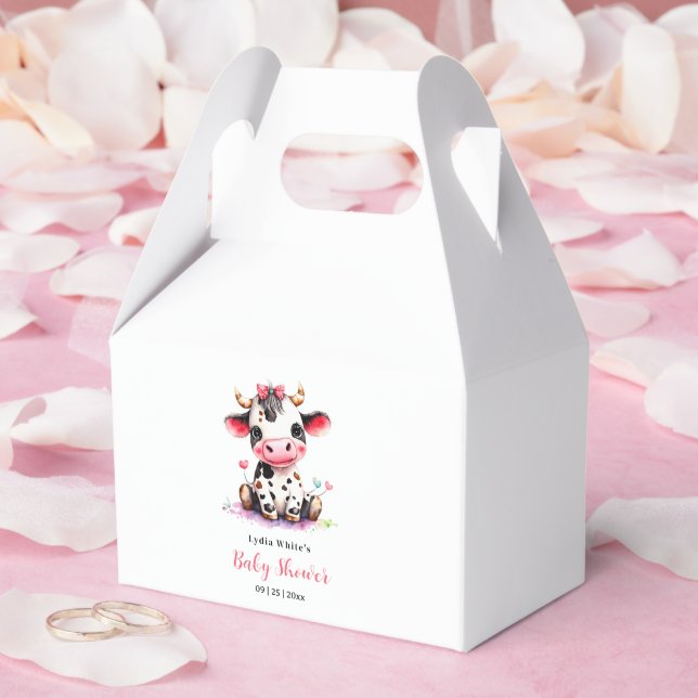 Holy Cow Baby Shower Minimalist girl baby shower Favour Box (Wedding)