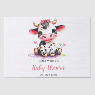 Holy Cow Baby Shower Minimalist girl baby shower Tissue Paper