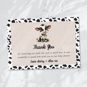 Holy Cow Baby Shower Thank You Card