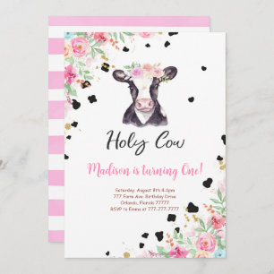 Holy Cow Birthday Invitation