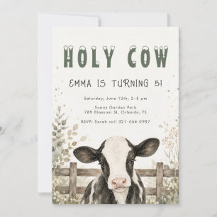 Holy Cow Birthday Invitation