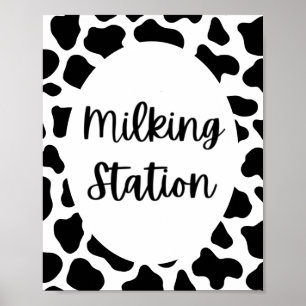 Holy Cow Birthday Party Milking Station Sign