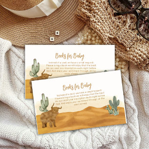Holy Cow Boho Cactus Desert Books For Baby Shower  Enclosure Card