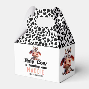 Holy Cow Caricatures I’m One Cowgirl 1st Birthday  Favour Box