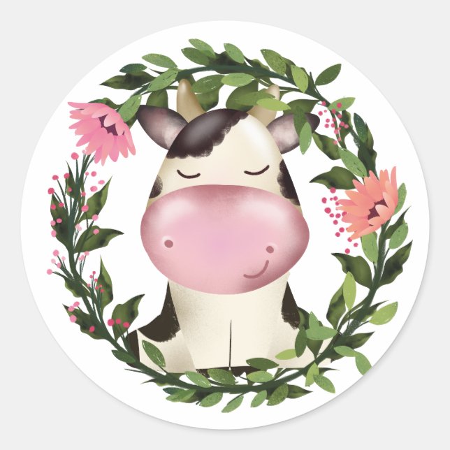 Holy Cow! Classic Round Sticker (Front)