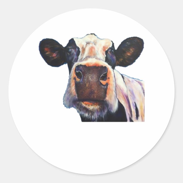Holy Cow Classic T-Shirt Classic Round Sticker (Front)