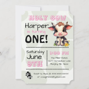 Holy Cow Country Birthday Party Invitation