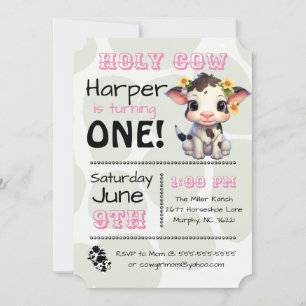 Holy Cow Country Birthday Party Invitation