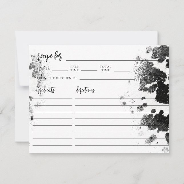 Holy Cow Country Western Bridal Shower Recipe Card (Front)