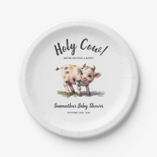 Holy Cow Farm Animal Baby Shower Gender Neutral Paper Plate
