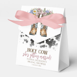 Holy Cow Floral Cowboy Boots Bridal Shower Favour Box