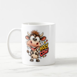 🐄😄 Holy Cow! Funny Mug ☕✨