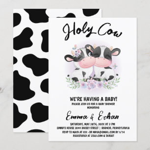 Holy Cow Gender Reveal Baby Shower Invitation