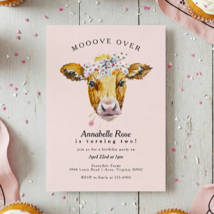 Holy Cow Girl Birthday Party Invitation