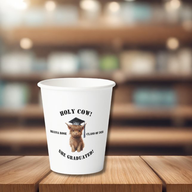 Holy Cow! Graduation Paper Cup (Creator Uploaded)