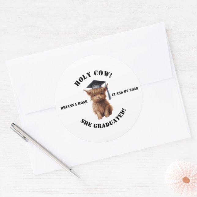 Holy Cow! Graduation Stickers (Envelope)