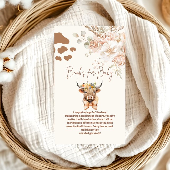 Holy Cow Greenery Highland Cow  Books for Baby  Enclosure Card (Creator Uploaded)