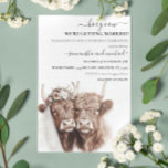 Holy Cow Highland Bride Groom Wedding  Invitation<br><div class="desc">This design may be personalised in the area provided by changing the photo and/or text. Or it can be customised by clicking Personalise this Template and then choosing the click to customise further option and delete or change the colour of the background, add text, change the text colour or style,...</div>