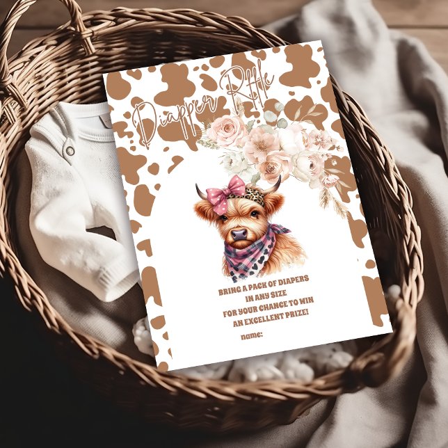 Holy Cow Highland Cow   Diapper Raffle Enclosure Card (Creator Uploaded)