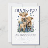 Holy Cow Highland Cow Elegant Baby Shower