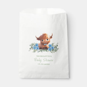 HOLY COW HIGHLAND MODERN BLUE BABY SHOWER FAVOUR BAGS