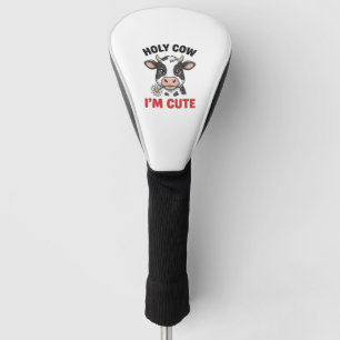 Holy Cow I’m Cute Funny Cow Vintage Engraving Desi Golf Head Cover