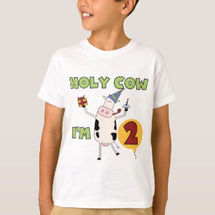 Holy Cow I'm 2 Birthday T-shirts and Gifts