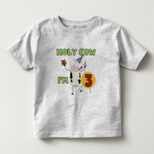 Holy Cow I'm 3 Birthday T-shirts and Gifts